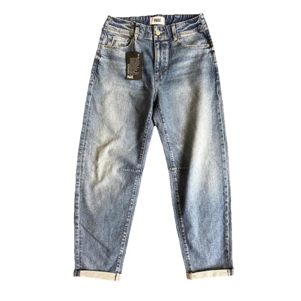 PAIGE Women's Alexis High Waist Blue Ankle Barrel Jeans Size 25 MSRP $249 NWT